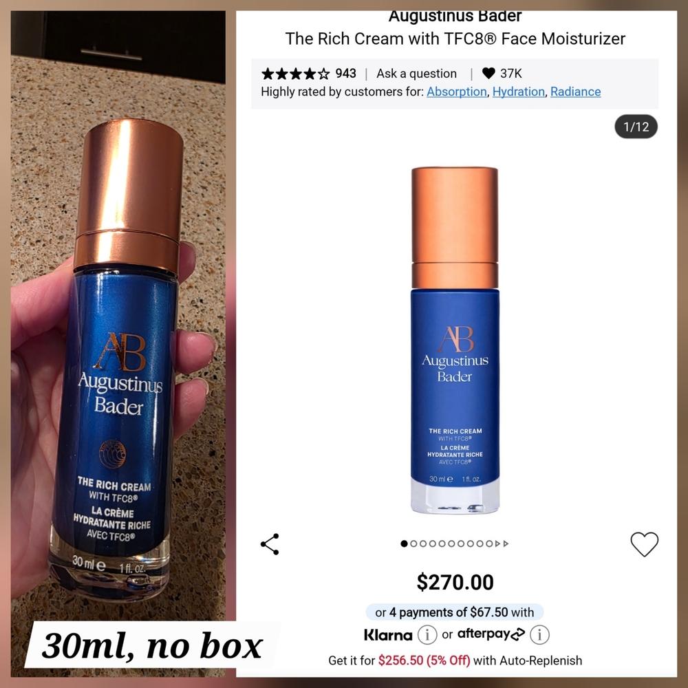 Augustinus Bader The Rich Cream with TFC8® Face Moisturizer 30ml